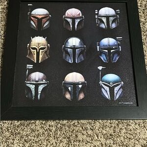 Star Wars Mandalorian Helmet Art Print - Multicolor